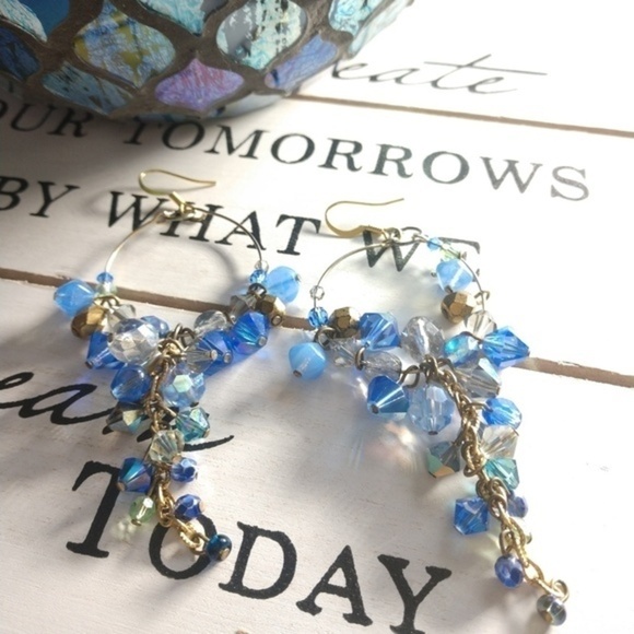 Hand made Swarovski crystal earrings - Picture 1 of 8